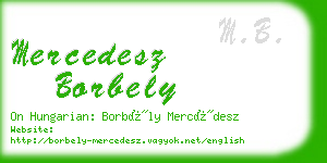 mercedesz borbely business card